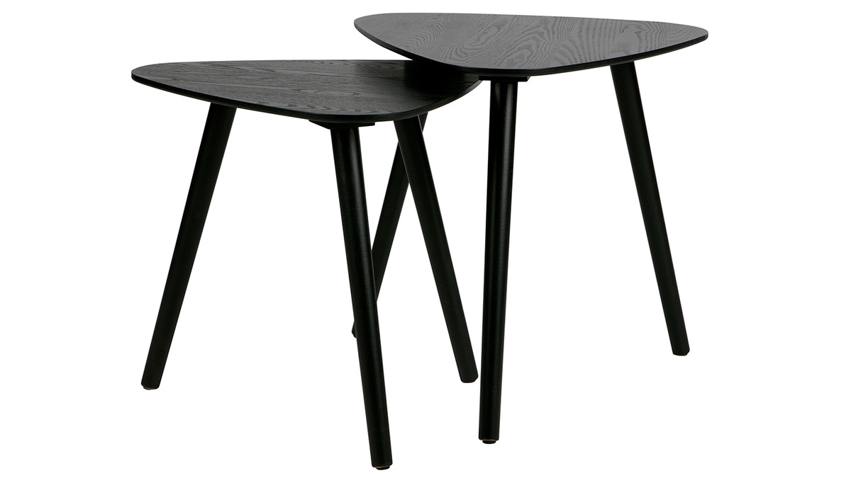 Tavolini bassi in legno nero (gruppo di 2) SISTER