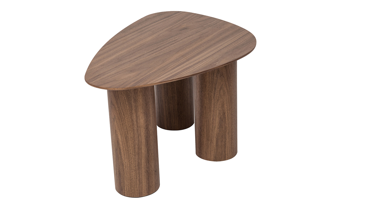 Tavolini da salotto estraibili design in legno scuro (set di 2) FOLEEN