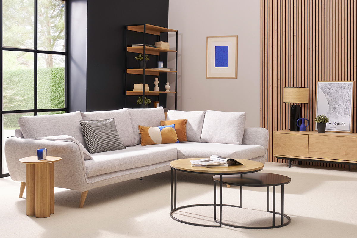 Tavolini da salotto estraibili design legno e metallo TAHL