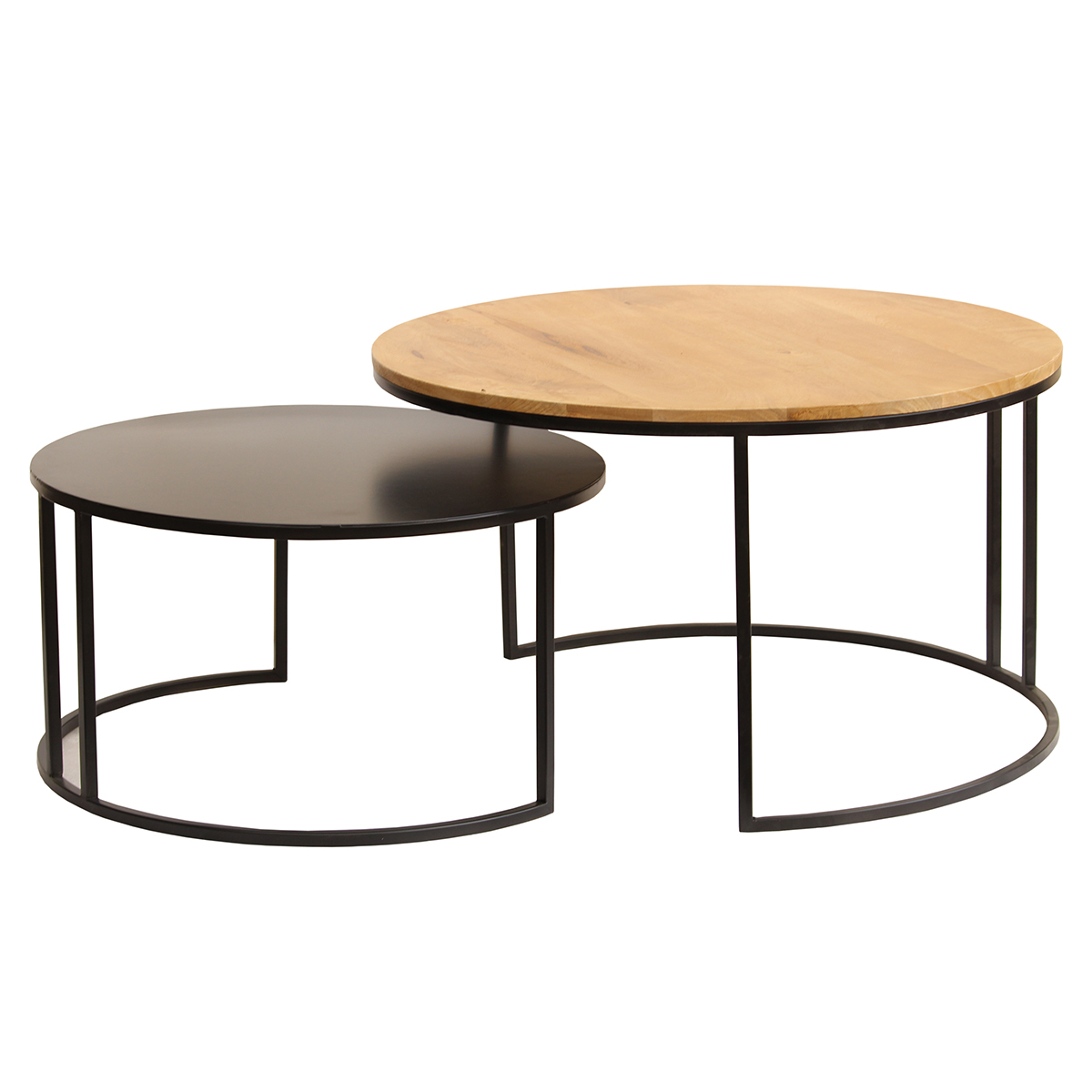 Tavolini da salotto estraibili design legno e metallo TAHL