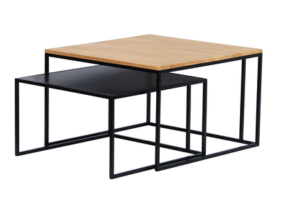 Tavolini da salotto estraibili massello di mango e metallo TAHL