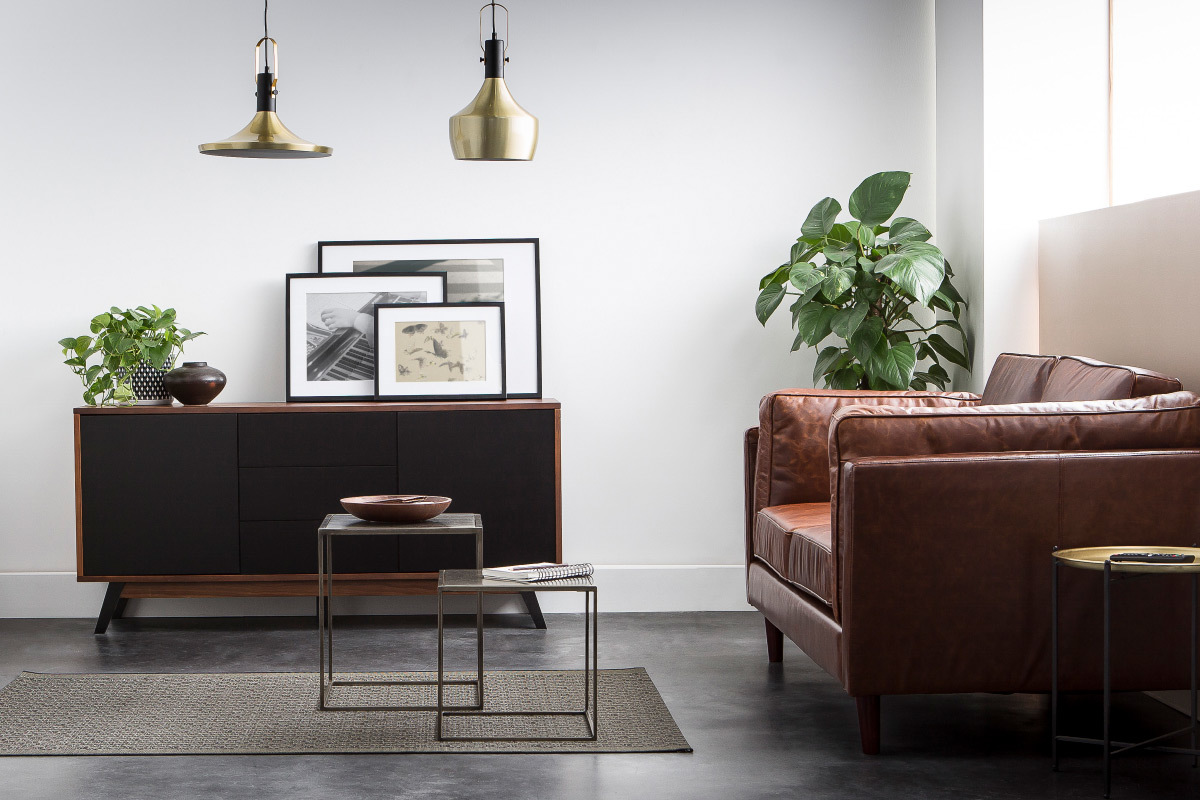 Tavolini design metallo ottone gruppo di 2 ERINE