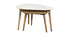 Tavolini estraibili marmo bianco e legno di mango (set di 2) EVY