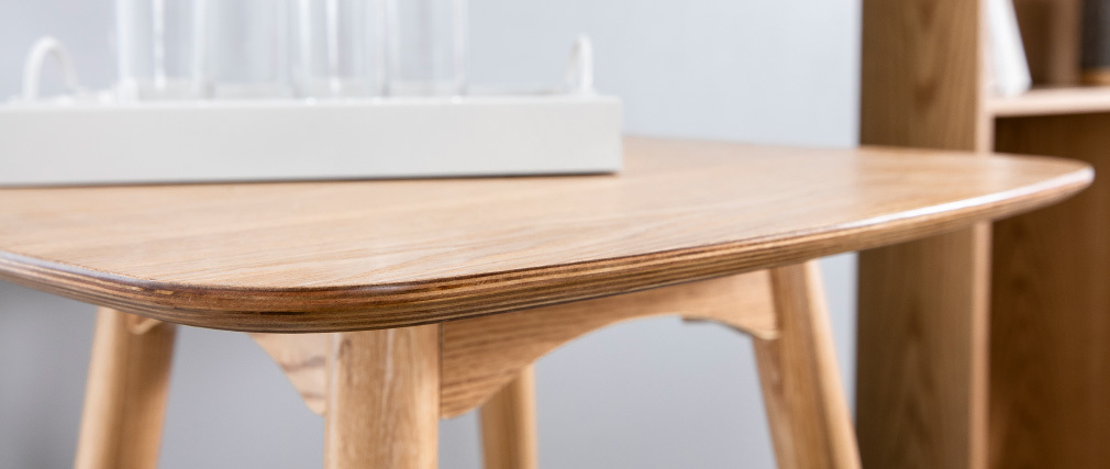 Tavolino alto quadrato in frassino naturale BALTIK
