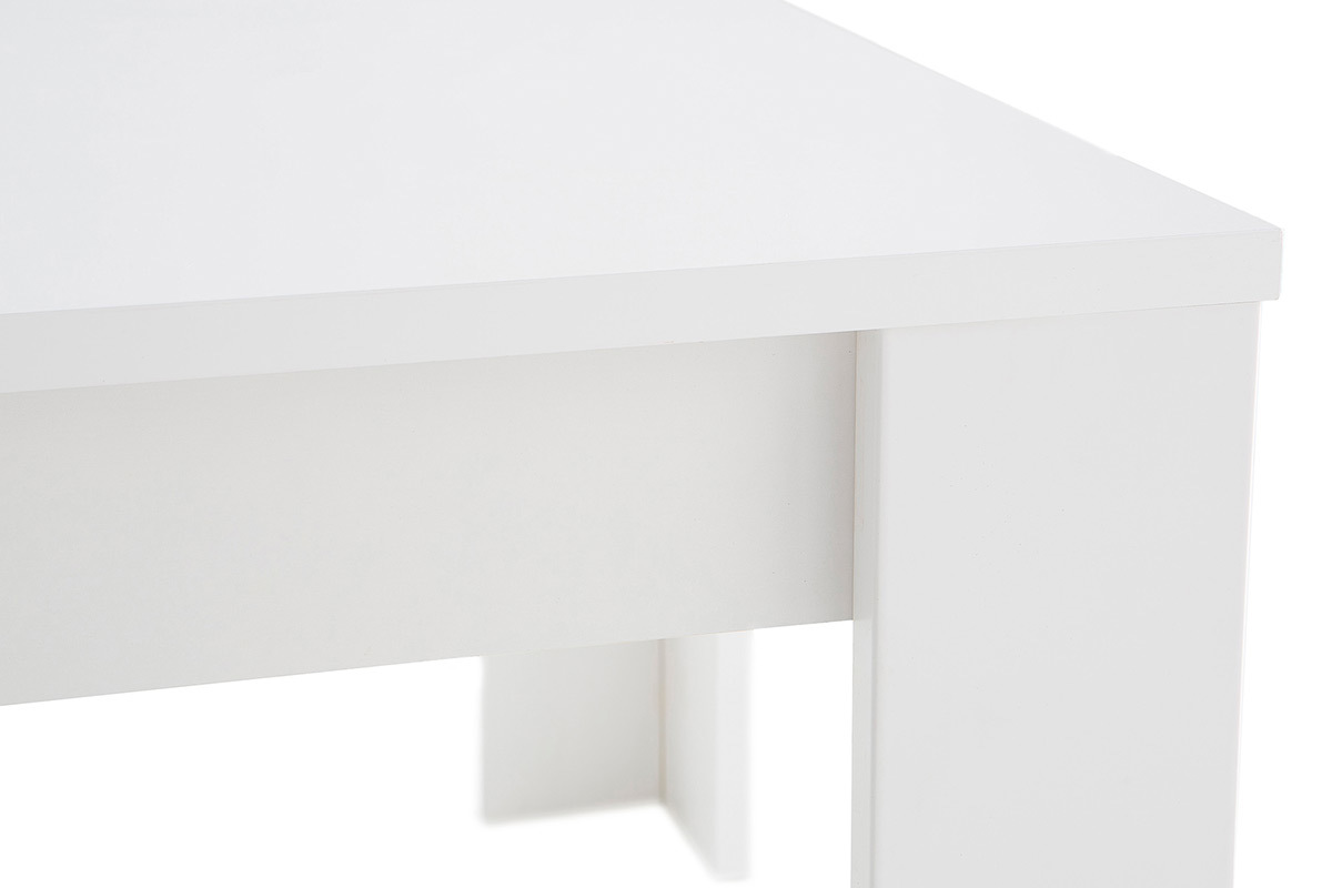 Tavolino basso design in legno Bianco L122 cm LAND