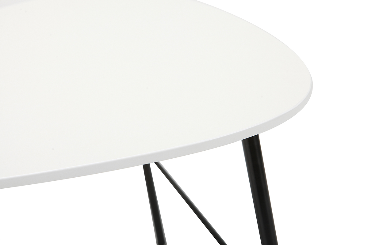 Tavolino basso design in metallo Bianco L60 cm BLOOM