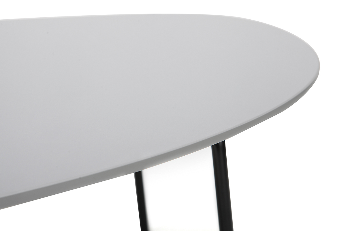 Tavolino basso design in metallo Grigio 131 cm BLOOM