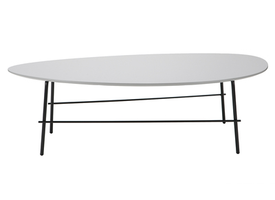 Tavolino basso design in metallo Grigio 131 cm BLOOM
