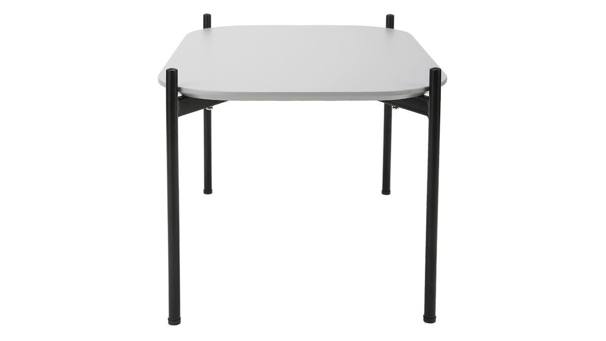 Tavolino basso design in metallo Grigio 50x75 cm SEGA