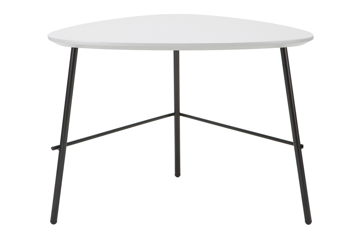 Tavolino basso design in metallo Grigio L60 cm BLOOM