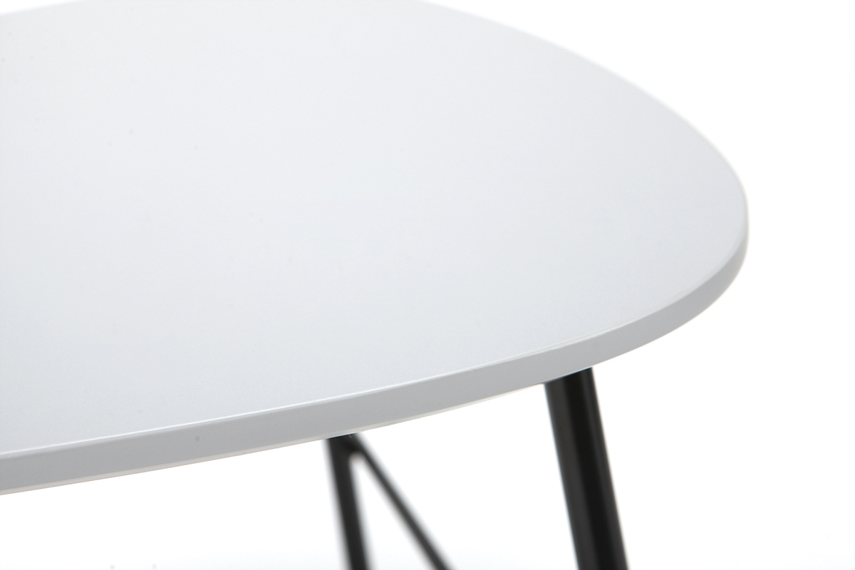 Tavolino basso design in metallo Grigio L60 cm BLOOM