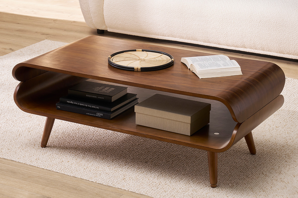 Tavolino basso design in noce TAKLA
