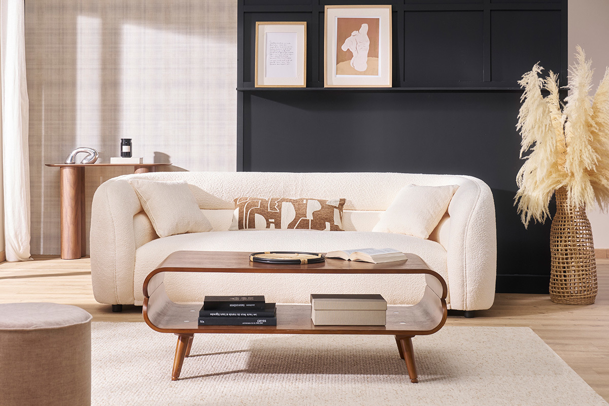 Tavolino basso design in noce TAKLA