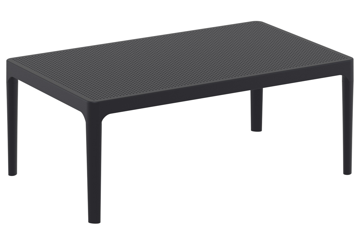 Tavolino basso design interno / esterno nero OSKOL