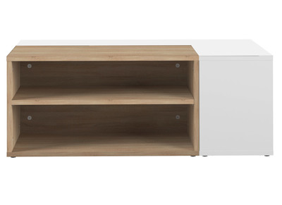 Tavolino basso design legno e bianco amovibile QUADRA