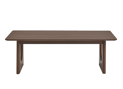 Tavolino basso design rettangolare in legno scuro noce L120 cm KUALA