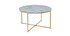 tavolino basso effetto marmo e piedi in metallo 80 cm SILAS
