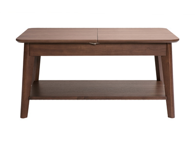 Tavolino basso estensibile rettangolare in legno scuro L90-120 cm VILI