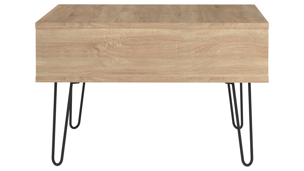 Tavolino basso legno e metallo LUMY