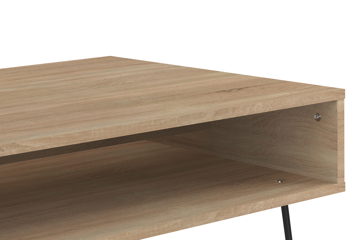 Tavolino basso legno e metallo LUMY