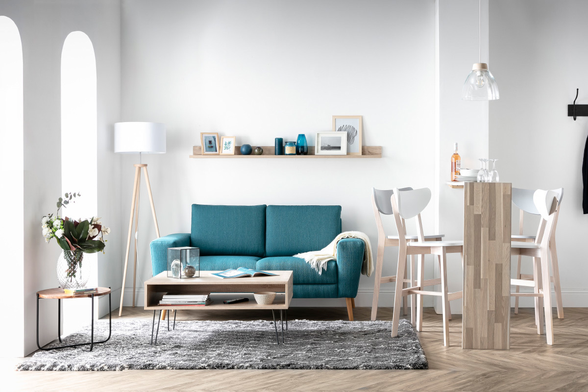 Tavolino basso legno e metallo LUMY