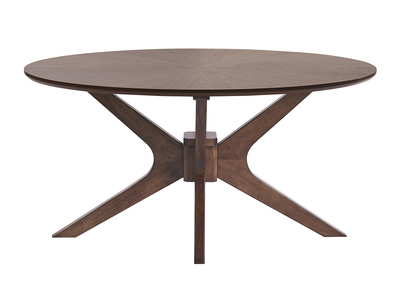 Tavolino basso ovale in noce scuro L90 cm DIELLI