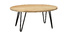 Tavolino basso ovale L100 x l55 cm in legno massello di mango VIBES