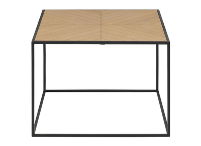 Tavolino basso quadrato legno e metallo nero 60 cm KARE