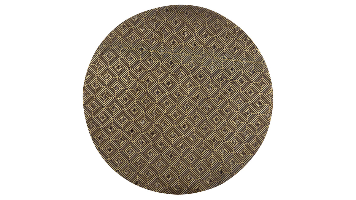 Tavolino basso rotondo in ottone battuto L45 cm FLOOR