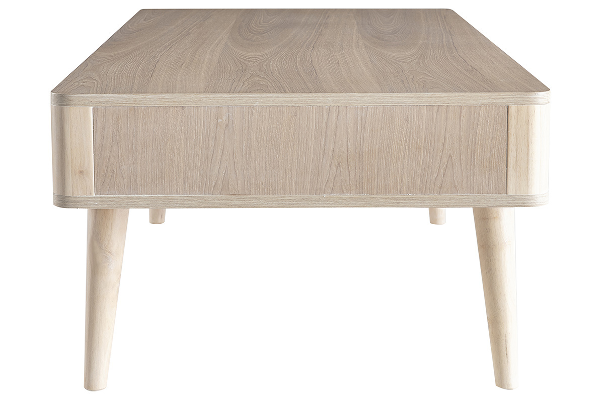 Tavolino basso scandinavo frassino e bianco  GOTLAND