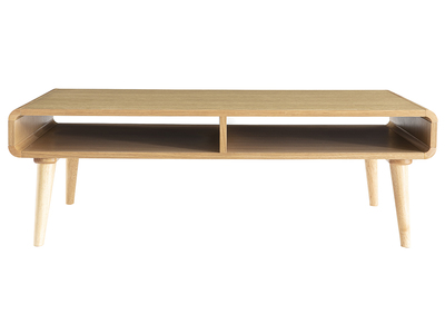 Tavolino basso scandinavo quercia chiara e grigia COPENHAGUE