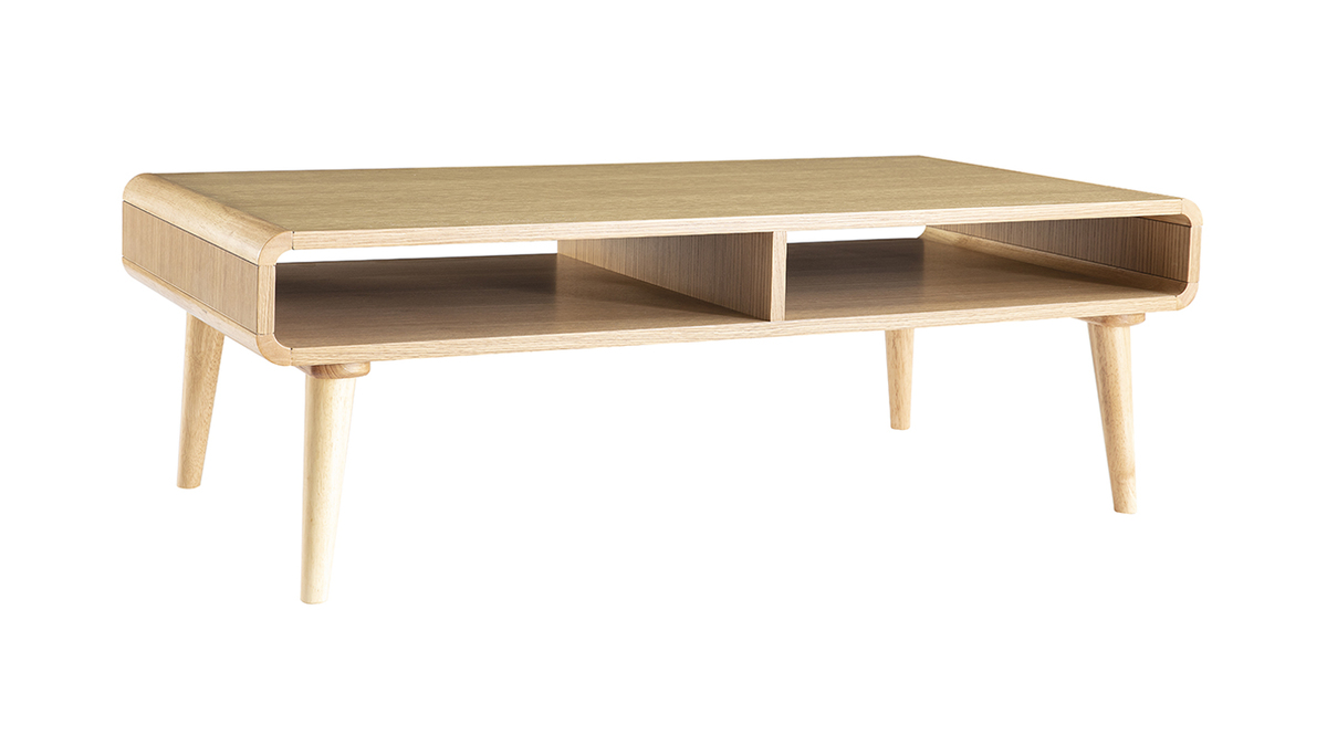 Tavolino basso scandinavo quercia chiara L120 cm COPENHAGUE