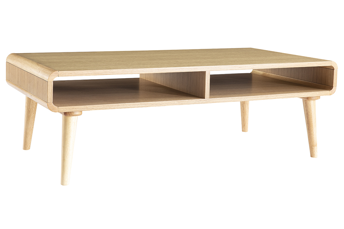 Tavolino basso scandinavo quercia chiara L120 cm COPENHAGUE