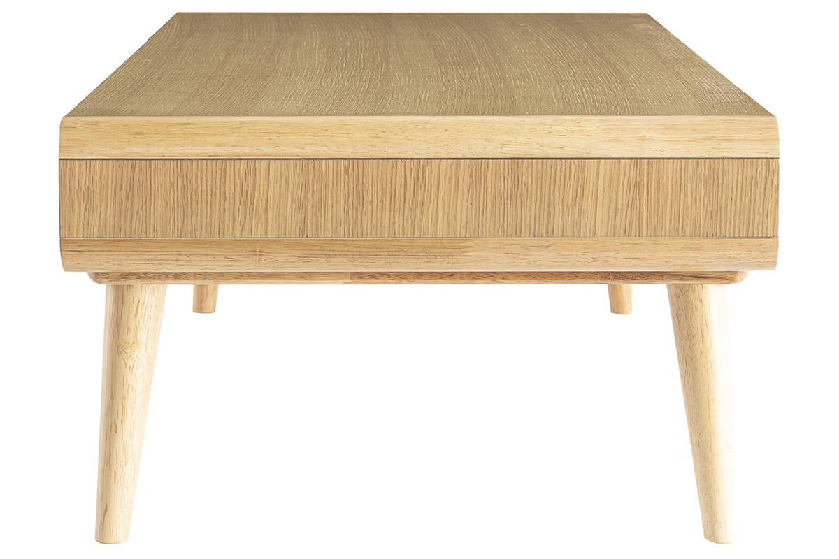 Tavolino basso scandinavo quercia chiara L120 cm COPENHAGUE