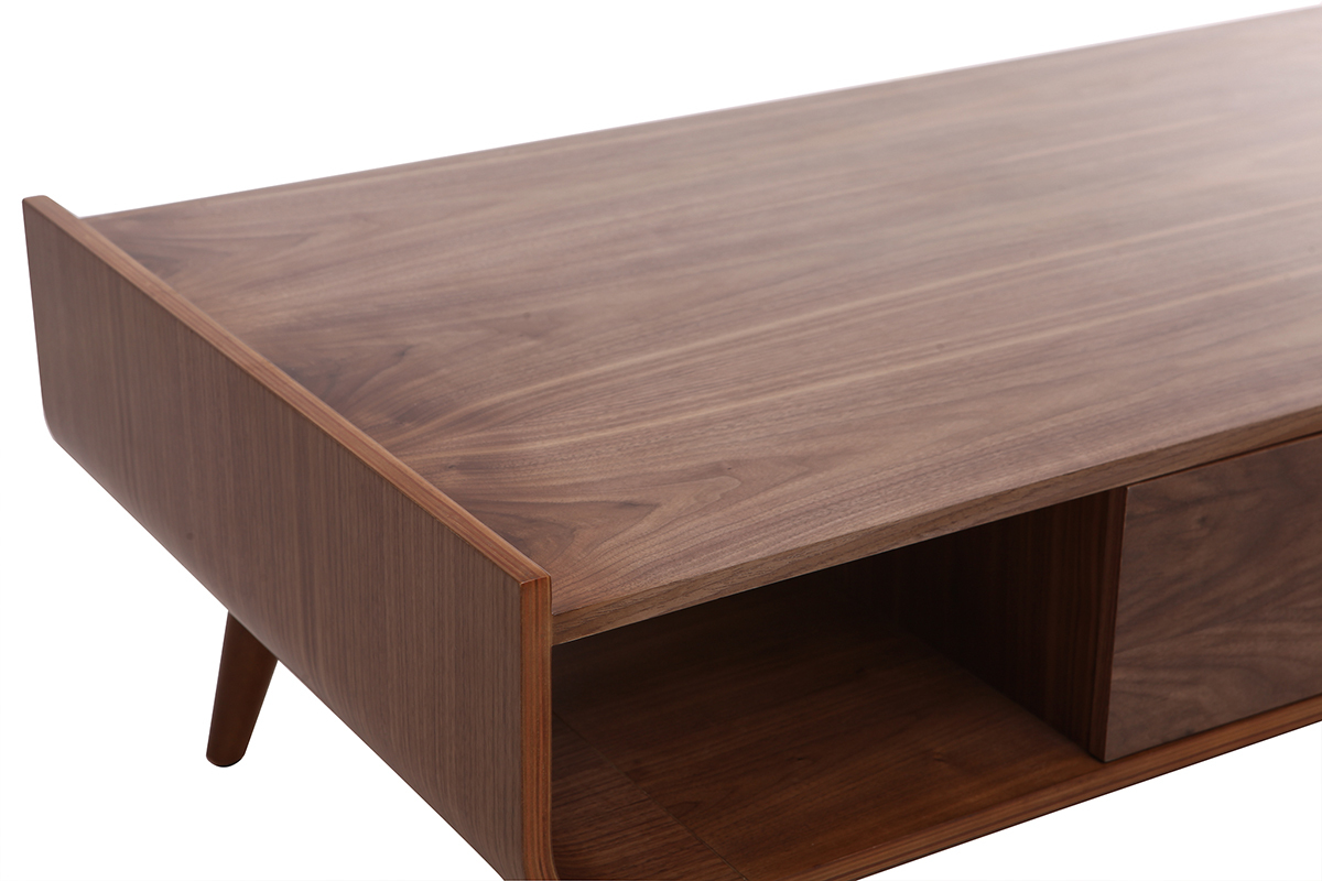 Tavolino basso vintage in legno noce HALLEN