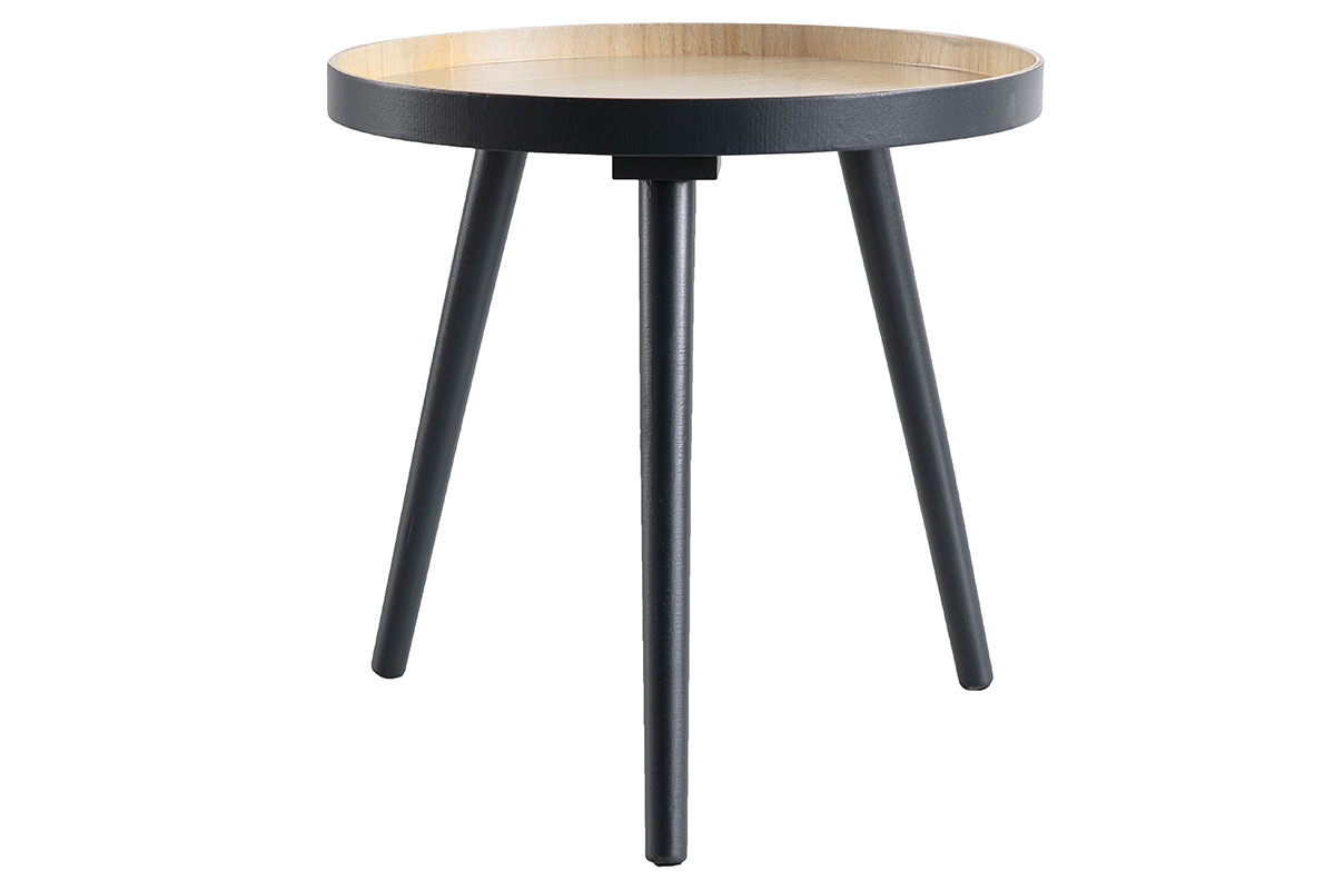 Tavolino complementare scandinavo in legno Antracite NINO