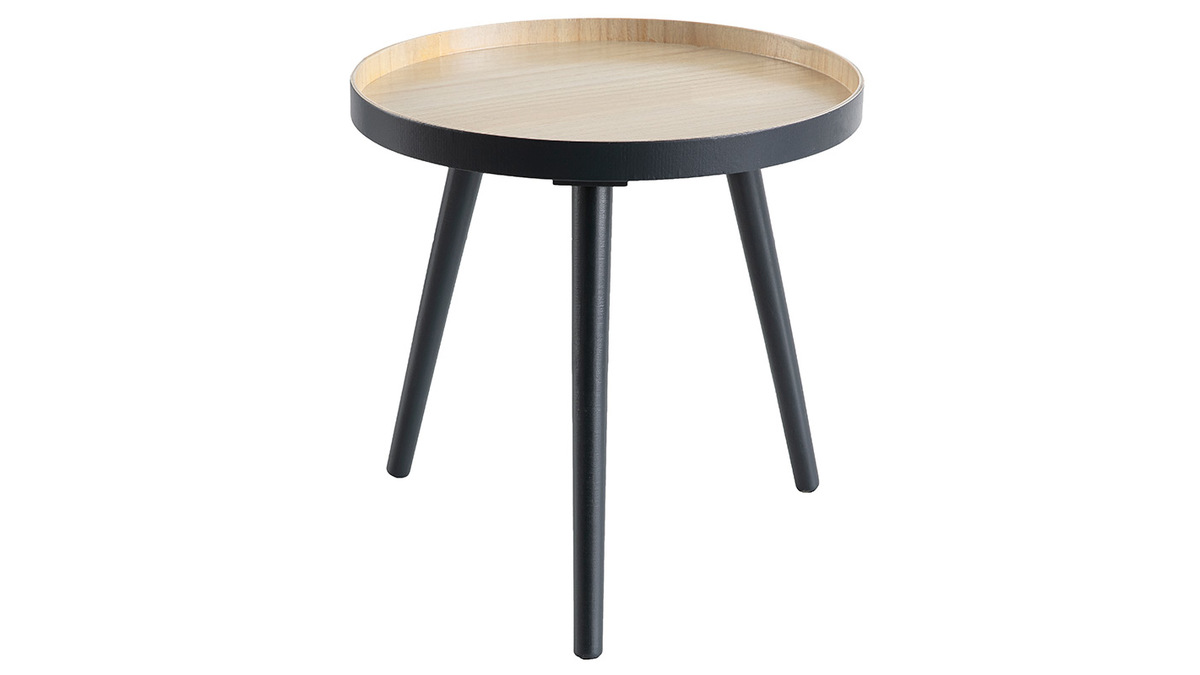 Tavolino complementare scandinavo in legno Antracite NINO