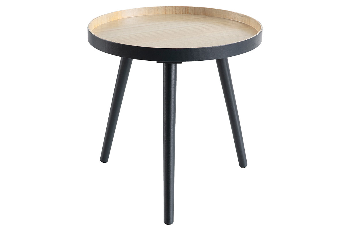 Tavolino complementare scandinavo in legno Antracite NINO