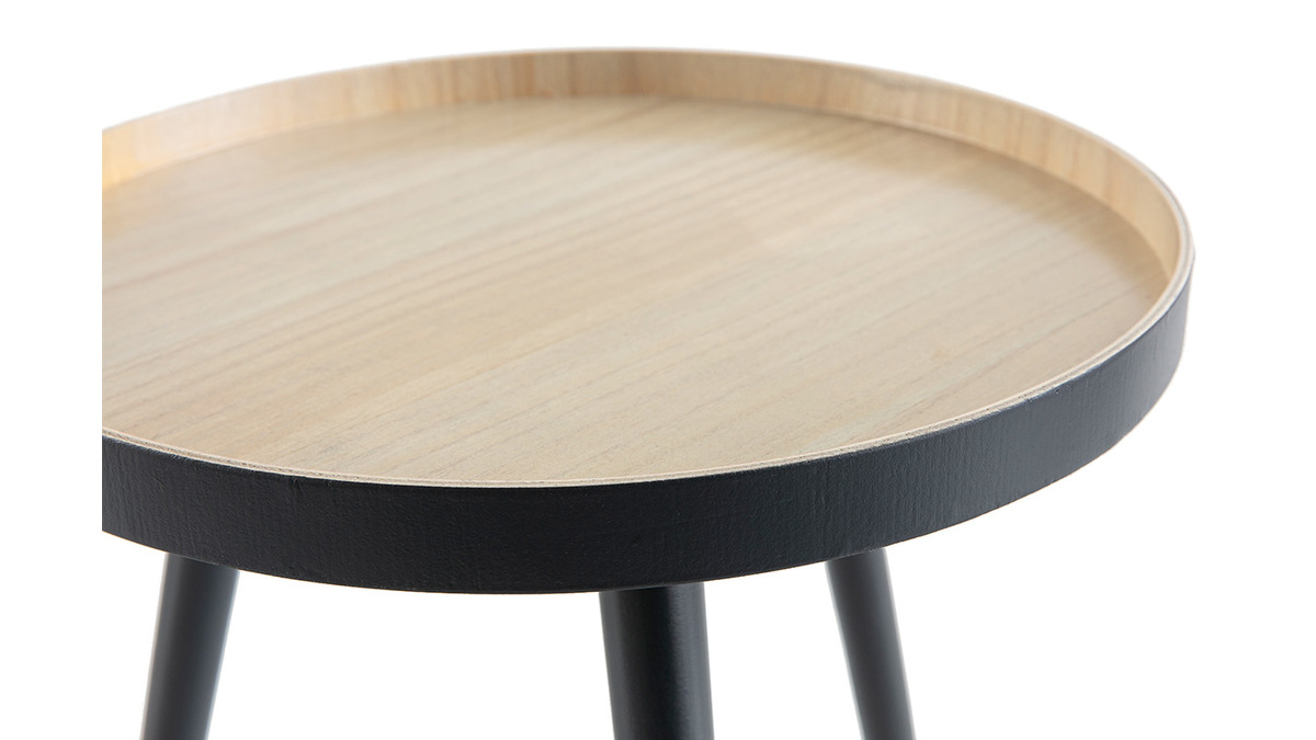 Tavolino complementare scandinavo in legno Antracite NINO