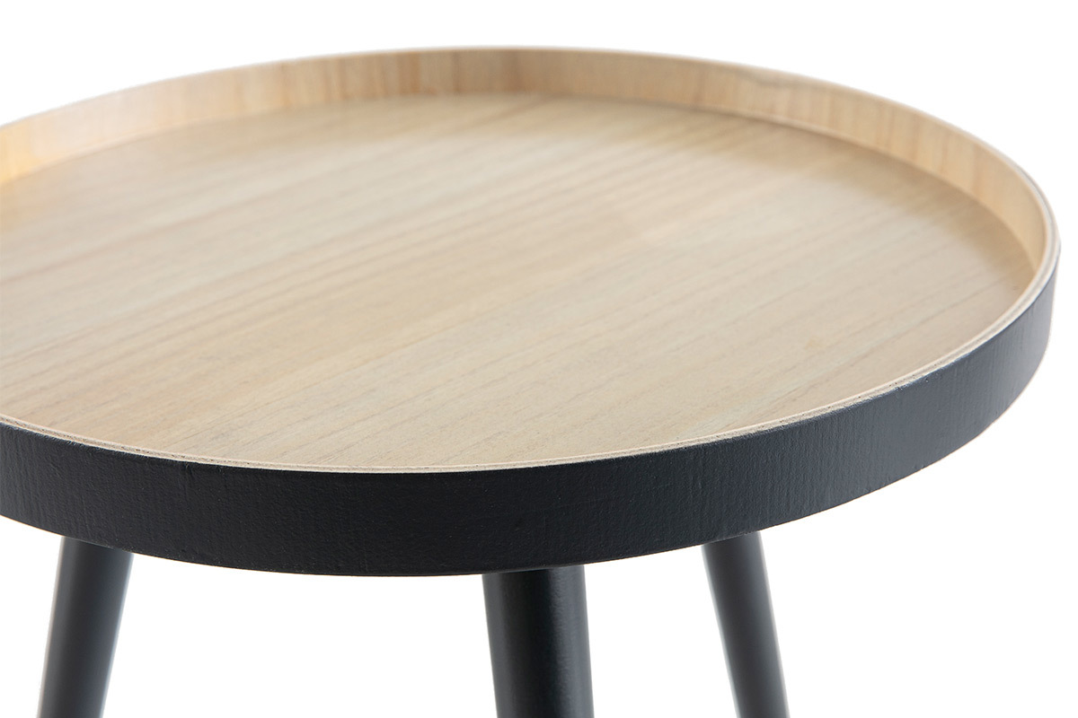 Tavolino complementare scandinavo in legno Antracite NINO