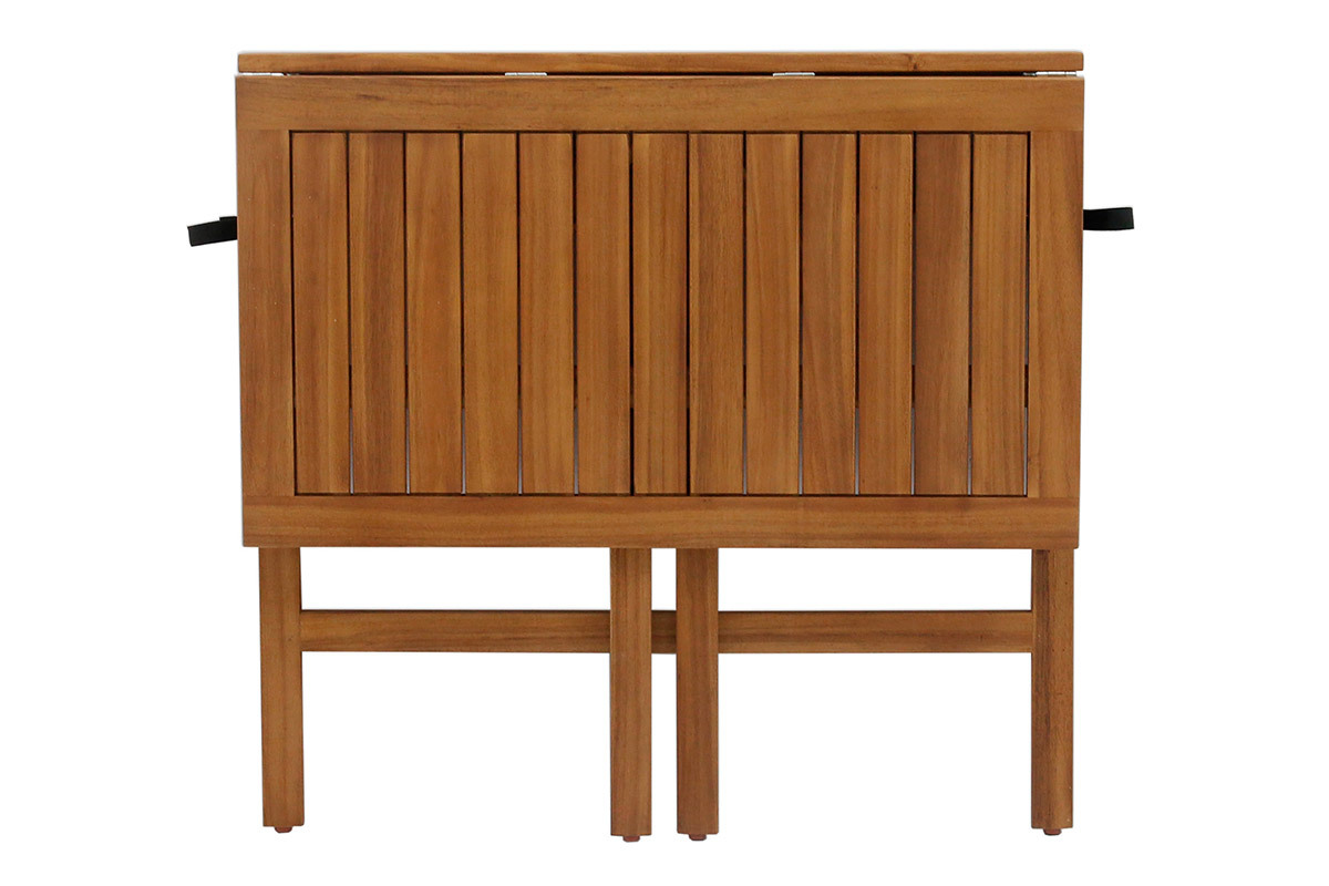 Tavolo Pieghevole Da Esterno In Legno Teak 80x80cm Vulcano Promozione - Foto 8