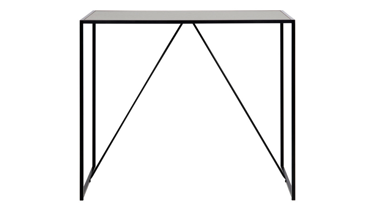 Tavolino da bar di design legno nero e metallo TRESCA
