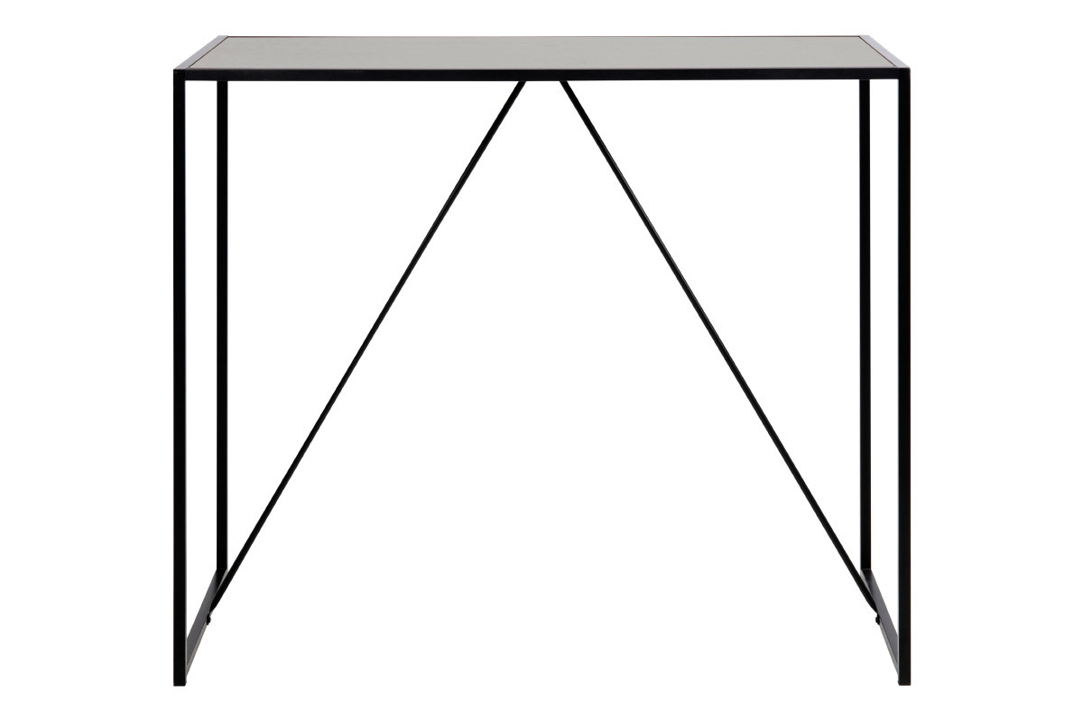 Tavolino da bar di design legno nero e metallo TRESCA