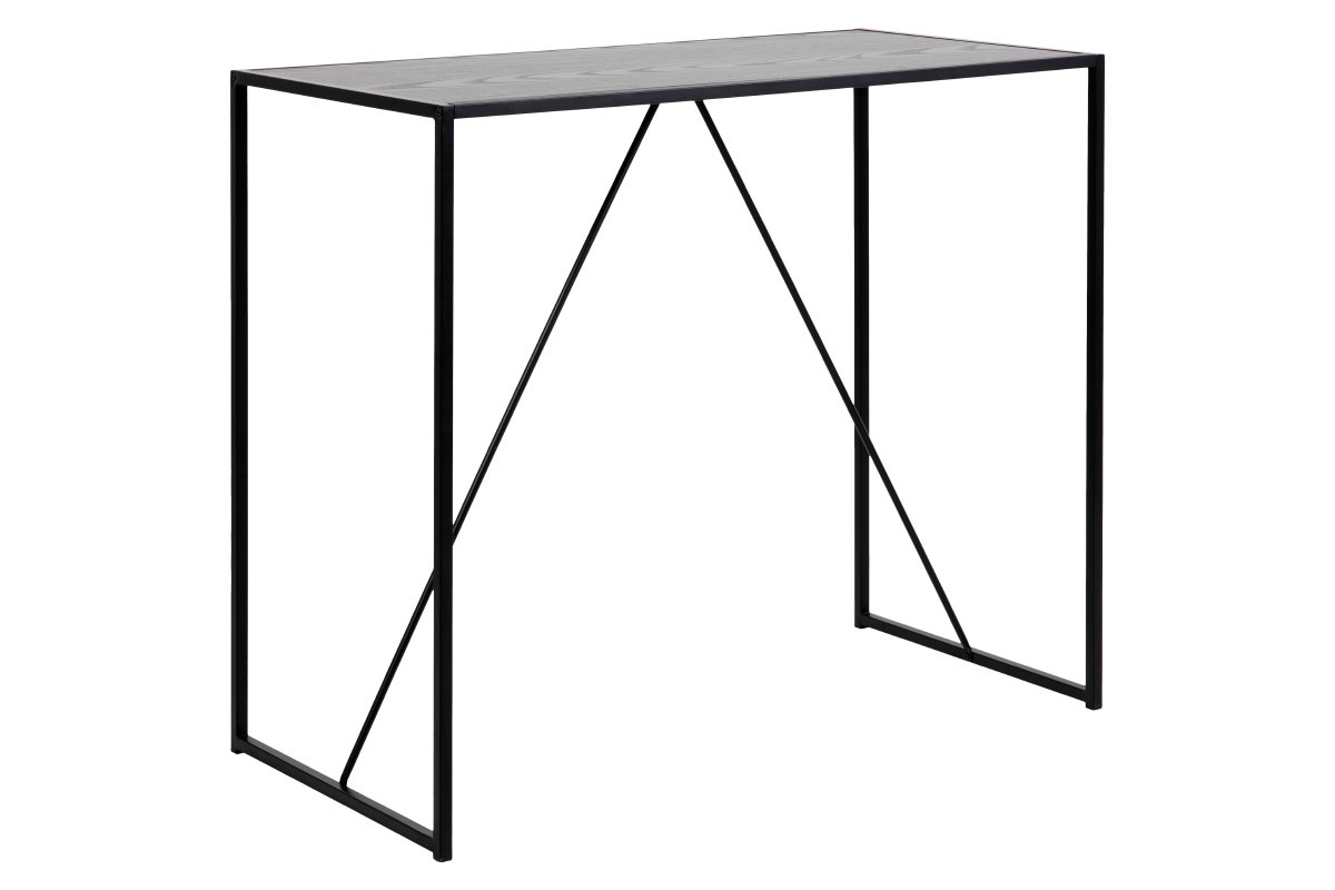 Tavolino da bar di design legno nero e metallo TRESCA