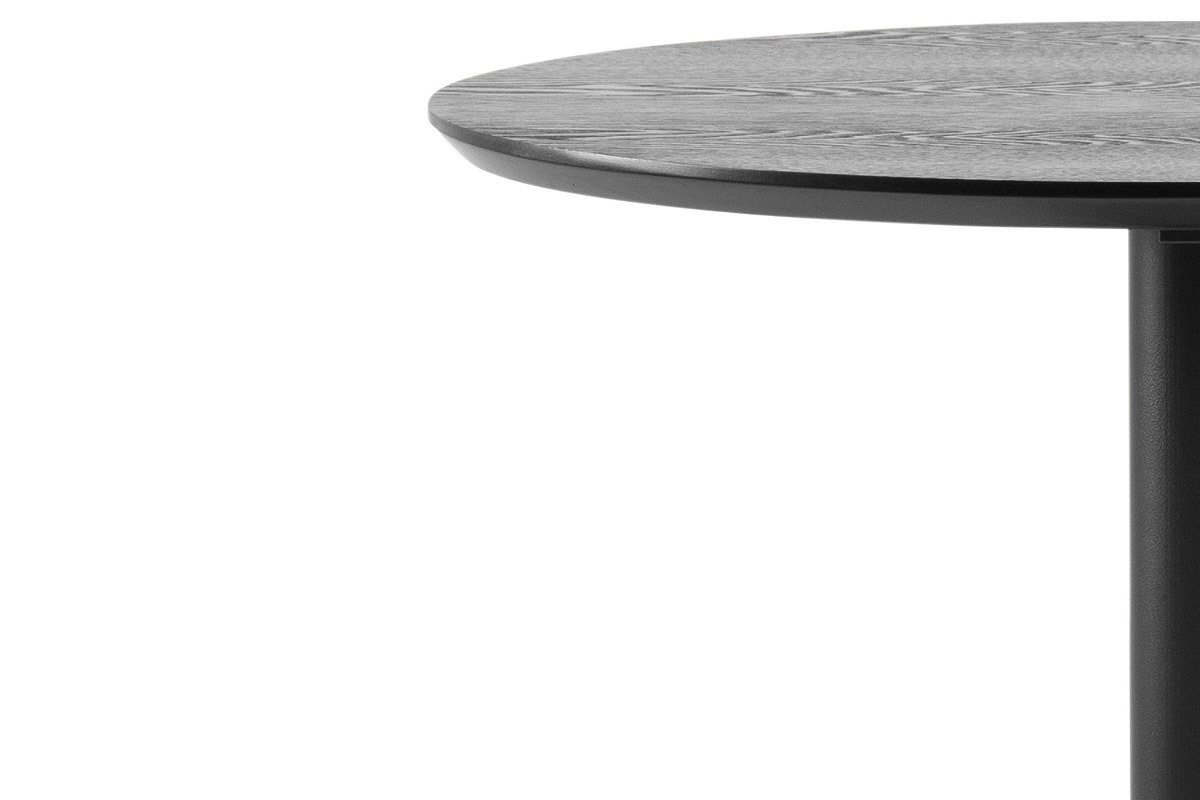 Tavolino da bar rotondo legno nero e metallo D60 cm KALI