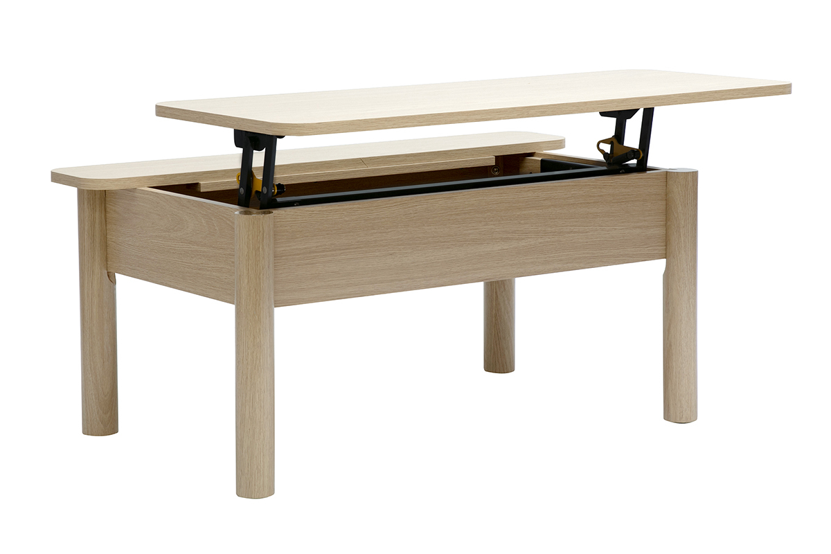 Tavolino da caff alzabile finitura legno rovere L100 cm BOLSO
