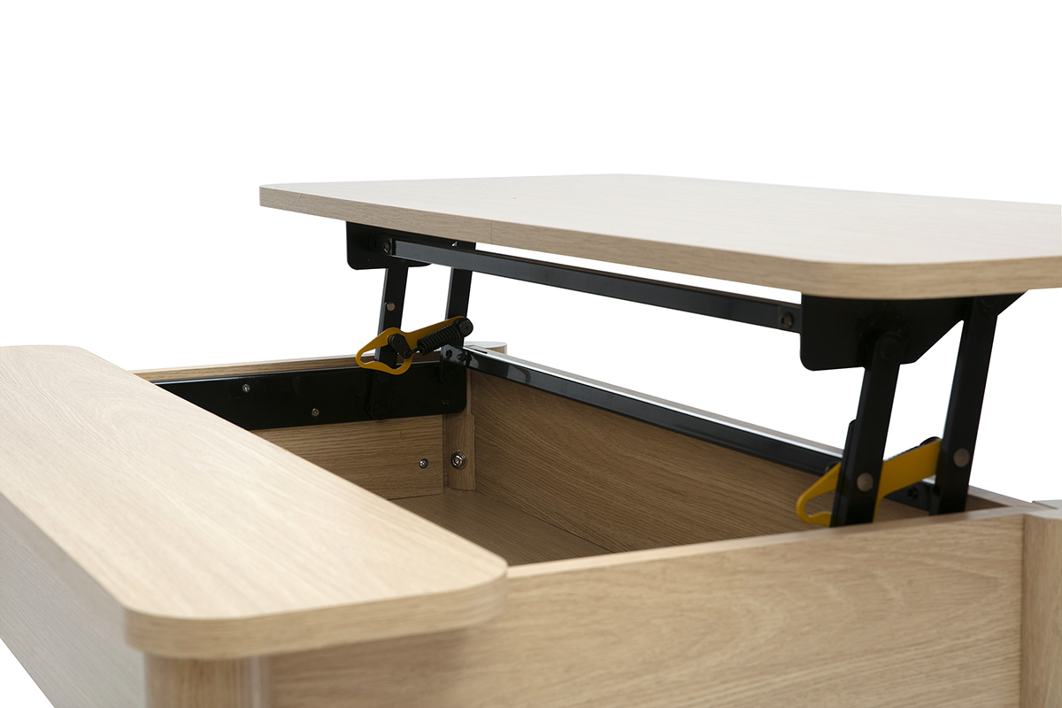 Tavolino da caff alzabile finitura legno rovere L100 cm BOLSO