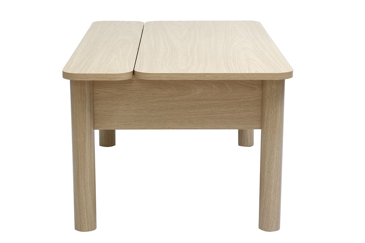 Tavolino da caff alzabile finitura legno rovere L100 cm BOLSO