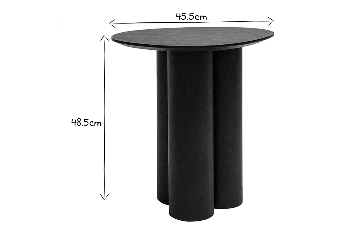 Tavolino da caff design nero HOLLEN