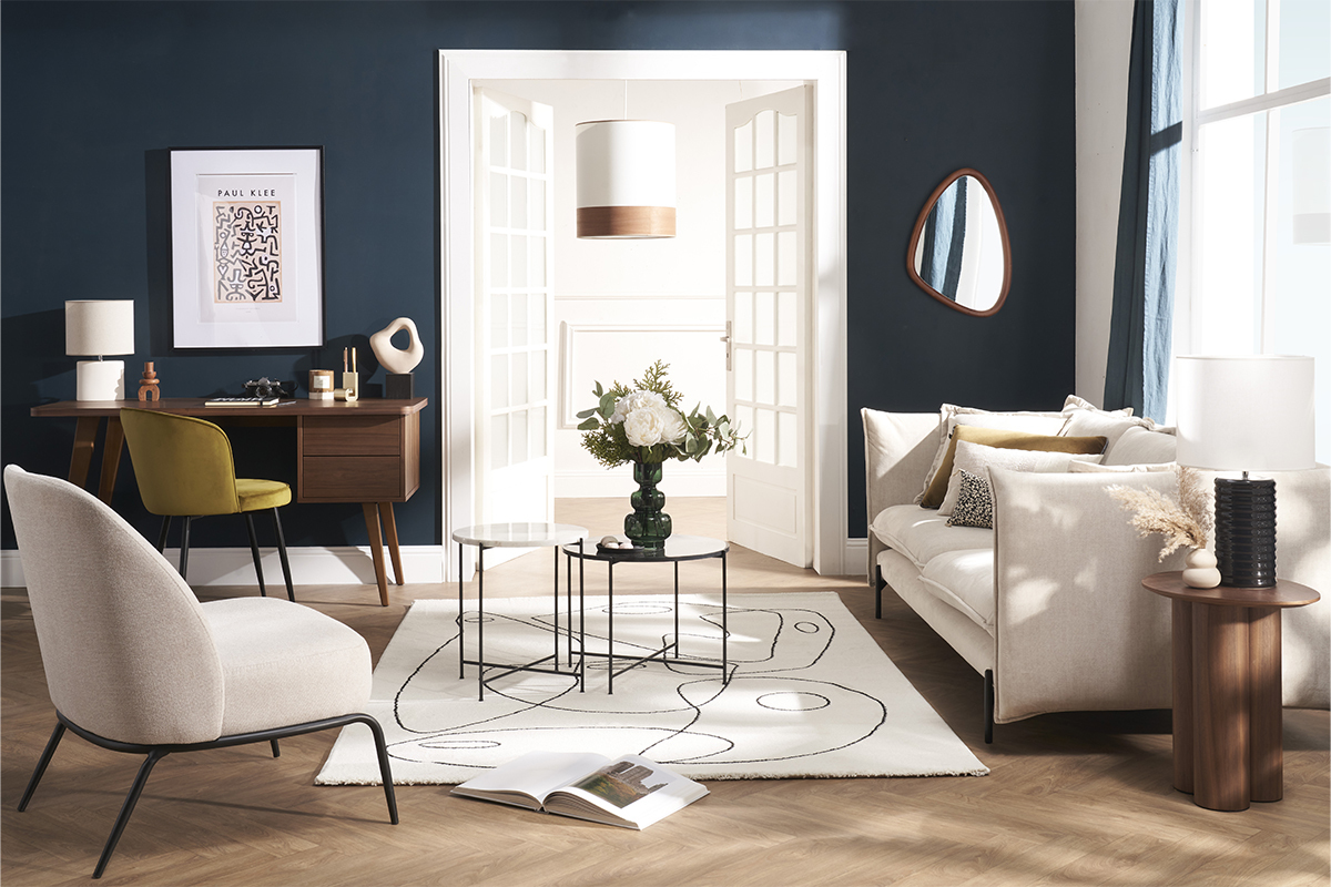 Tavolino da caff design noce HOLLEN